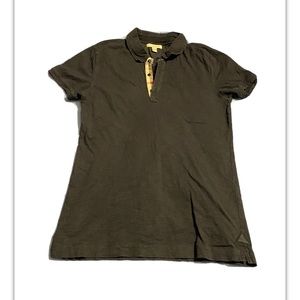 BURBERRY LONDON BLACK NOVA CHECK POLO SHIRT